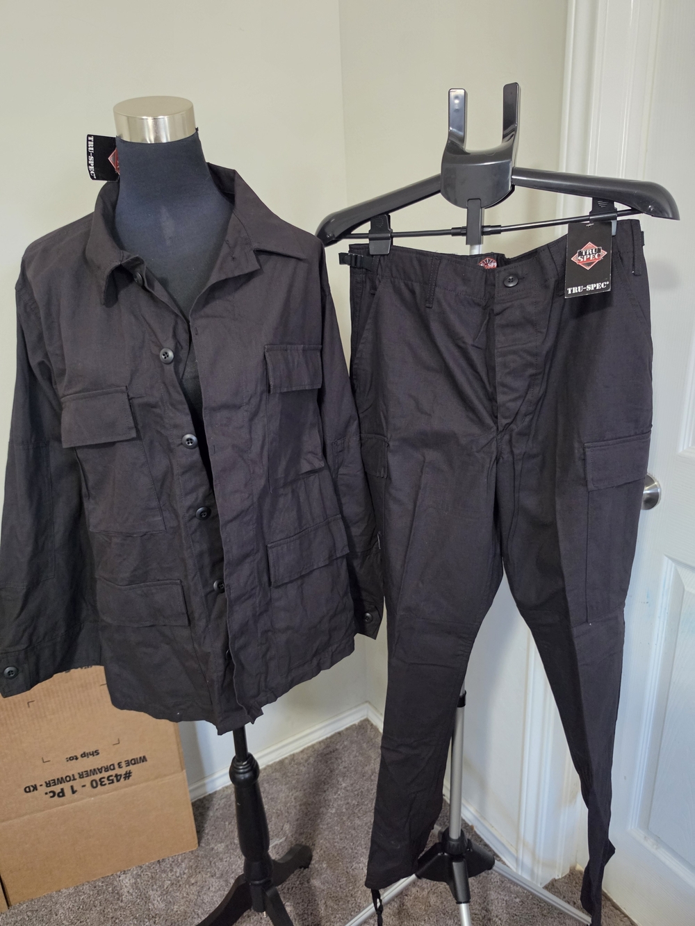 Men's Black Tactical Cargo Joggers - Tru-Spec